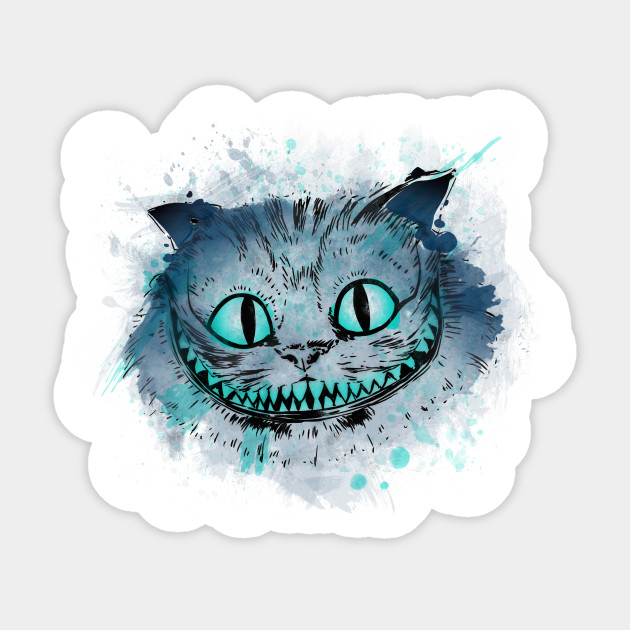 Watercolor Smile Cheshire Cat Sticker Teepublic