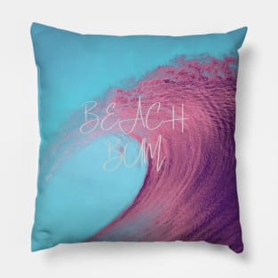 Beach bum - beautiful beach wave tshirt Pillow