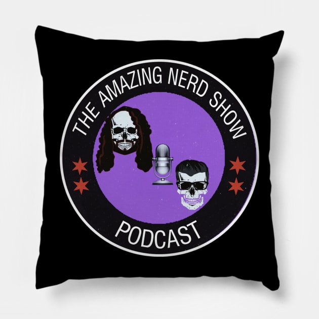 The Amazing Nerd Show Circle Logo Pillow by The Amazing Nerd Show 