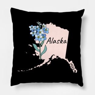 Alaska Forget-Me-Not State Flower Pillow