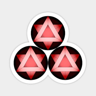 Red Triangles Magnet