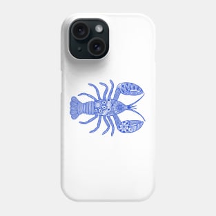 Lobster (blue and white horizontal) Phone Case