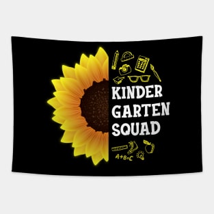 Hello Kindergarten Squad Shirt Kindergarten Back To School Sunflower Gift Tapestry