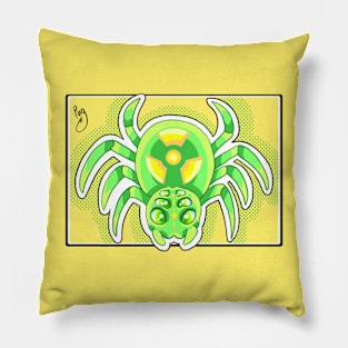 Green Radioactive Spider Pillow