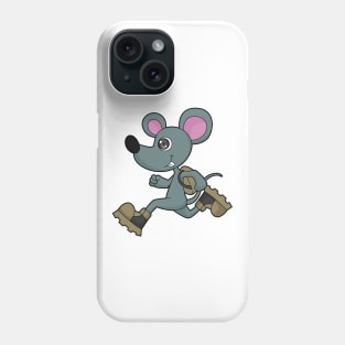 Mouse as Runner with Backpack Phone Case