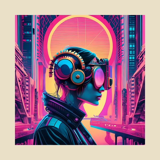 Steampunk synthwave art by IOANNISSKEVAS