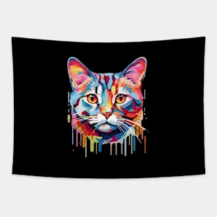 Kaleidoscopic Kitty Tapestry