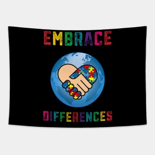 Embrace Differences Autism Awareness Day Month Tapestry