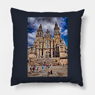 Spain. Santiago de Compostela. Catherdral in the afternoon. Pillow