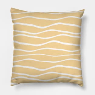 Cute yellow sand waves Pillow