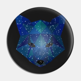 Galaxy Wolf Pin