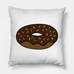 Chocolate Donut with Sprinkles Pillow