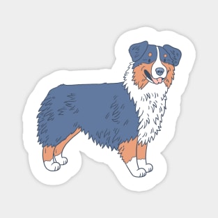 Black Tri Australian Shepherd Magnet