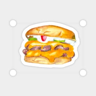 Double Patty Cheeseburger Magnet