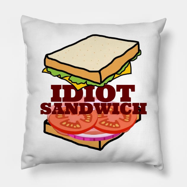 Idiot Sandwich Pillow by Slothgirl Designs