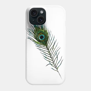 Peacock Feather Print Phone Case