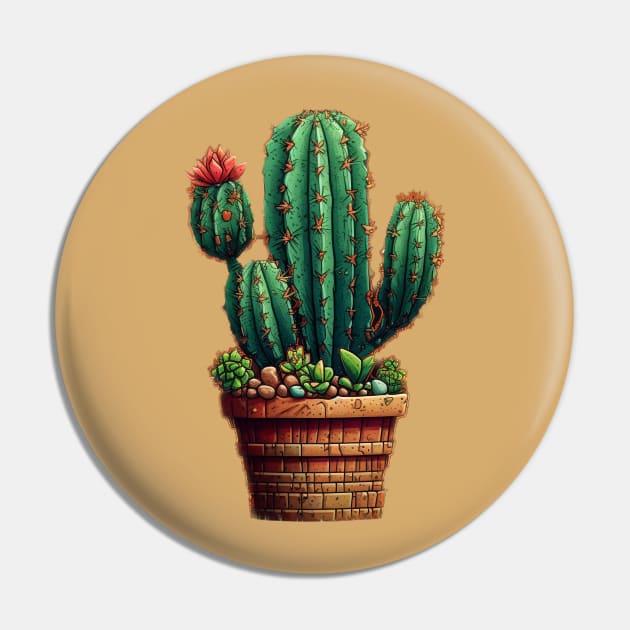 Prickly Pear Cactus Pin by Young Inexperienced 