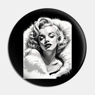 Marilyn Monroe Illustration Fanart Pin