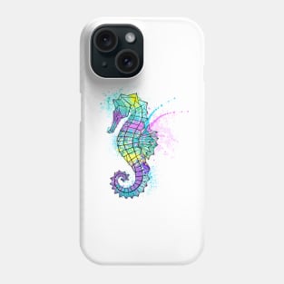 Painted Polygonal Seahorse Phone Case