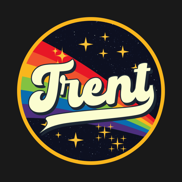 Trent // Rainbow In Space Vintage Style by LMW Art