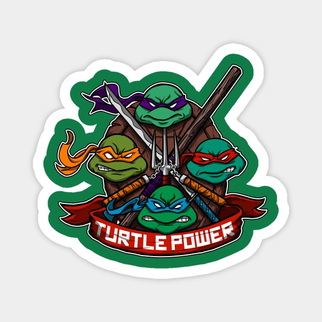 Turtle Power Magnet by juanotron