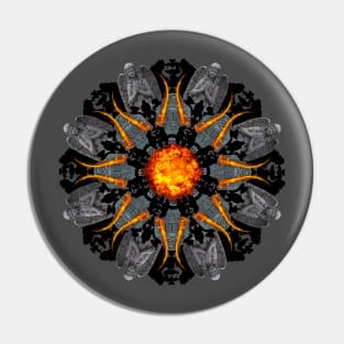 flame grave mandala Pin