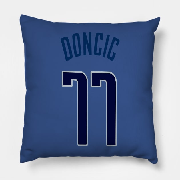 Luka Doncic Jersey Pillow by xRatTrapTeesx