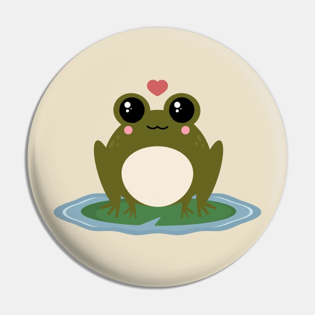 Kawaii Frog Pin by Sasyall