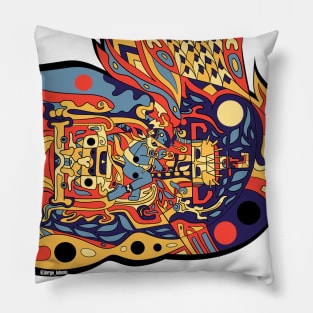 The mayan astronaut ecopop Pillow