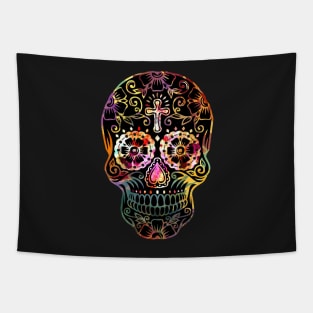 Funny Mexican Sugar Skull cross Tapestry