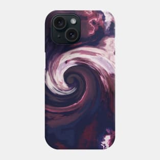 Fluid Pour Ocean Wave Burgundy and Purple Phone Case