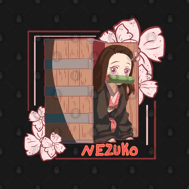 Nezuko in the Box - Nezuko Kamado, Demon Slayer, Anime, Kawaii, Manga by Autumn_Coloredsky