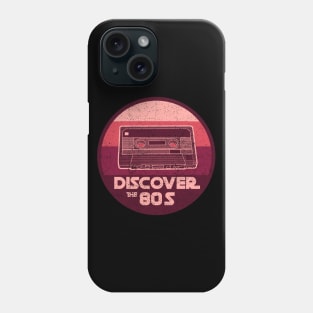 DISCOVER THE 90S vintage retro 80s nostalgia design second color version with distress Phone Case