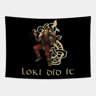 Funny Medieval History Viking Mythology Trickster God Loki Tapestry