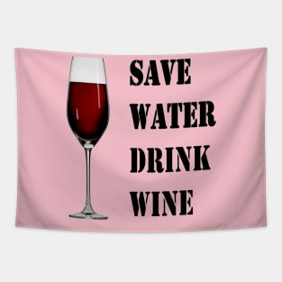 Save water drink wine Tapestry