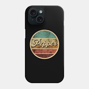 Tanatoraja, circle retro faded Pepper Phone Case