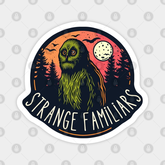 Strange Familiars Podcast - Bigfoot Sasquatch Design Magnet by cloudhiker