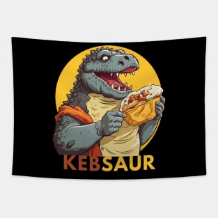 Kebsaur Dinosaur who loves Kebab Tapestry