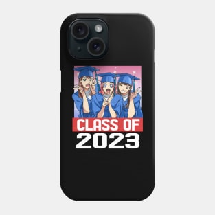 Class Of 2023 Seniors Graduation Grad Student Anime Girls Phone Case