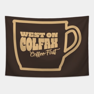 West on Colfax Coffee Tapestry