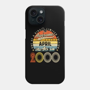 Awesome Since April 2000 Vintage 23rd Birthday Phone Case