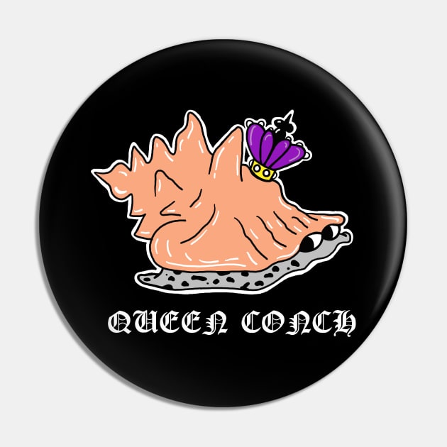 Queen Conch Snail Pin by SNK Kreatures