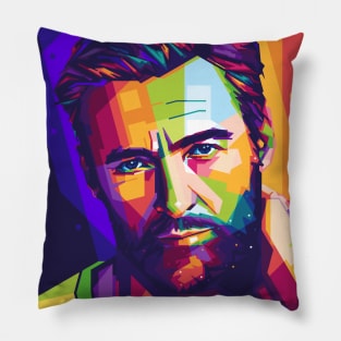 Hugh Jackman Art Pillow