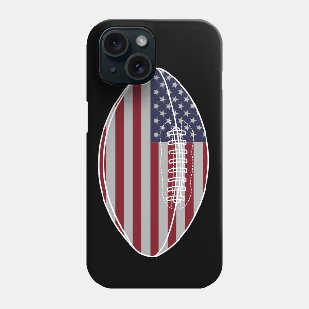 American Football Flag Phone Case by Miranda Nelson