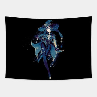 Retro Neon Intriguing Astrology Tapestry