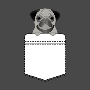 Peeking pug T-Shirt