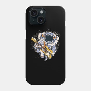 Spaceman in Space among the Stars and Planets with Guitar Phone Case