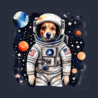 Space dog gift ideas,space dog kids room decor gifts T-Shirt