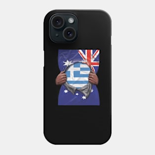 Greece Flag Australian Flag Ripped - Gift for Greek From Greece Phone Case