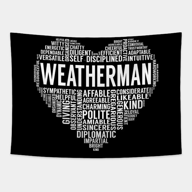 Weatherman Heart Tapestry by LotusTee